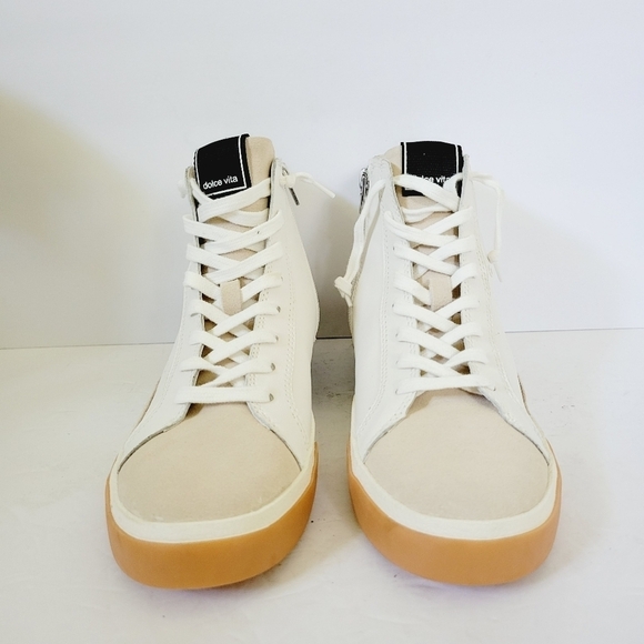 New Dolce Vita Zohara Ankle Zipper ,Lace Up Sneakers, Size 8,5 - Picture 3 of 7